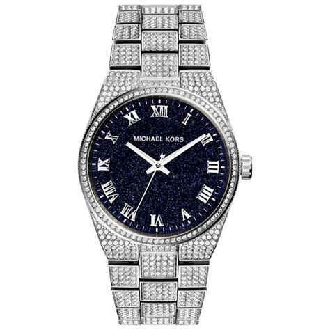 michael kors watch diamond bezel|Michael Kors silver diamond watch.